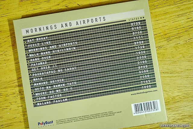 The album’s back cover. The album’s back cover.