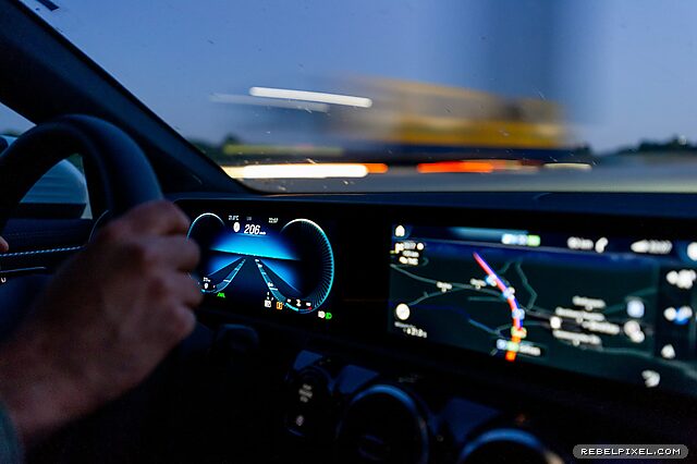 Car dashboard.